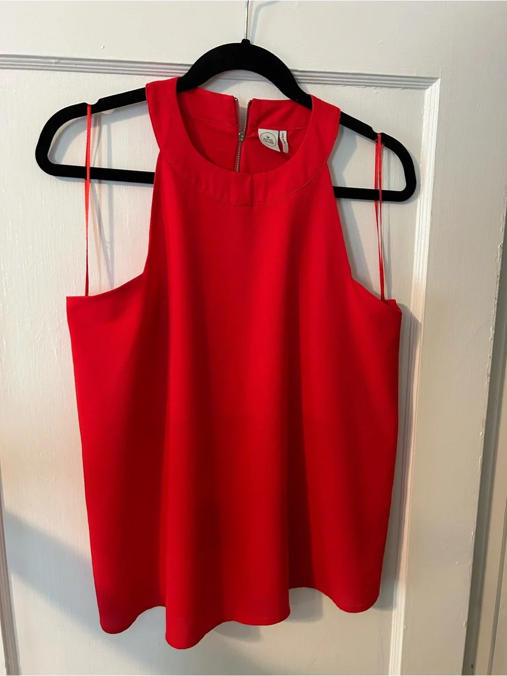 Paper Crane Bright Red Sleeveless Tank Top - Picture 1 of 6